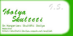 ibolya skulteti business card