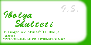 ibolya skulteti business card